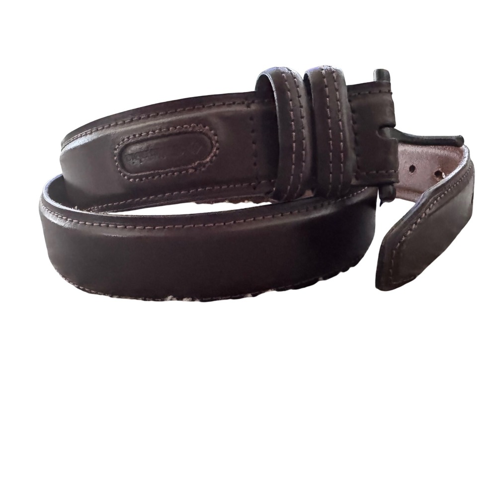 Columbia‎ Leather Belt Casual Dress Brown Stitched Mens Size 40 preloved